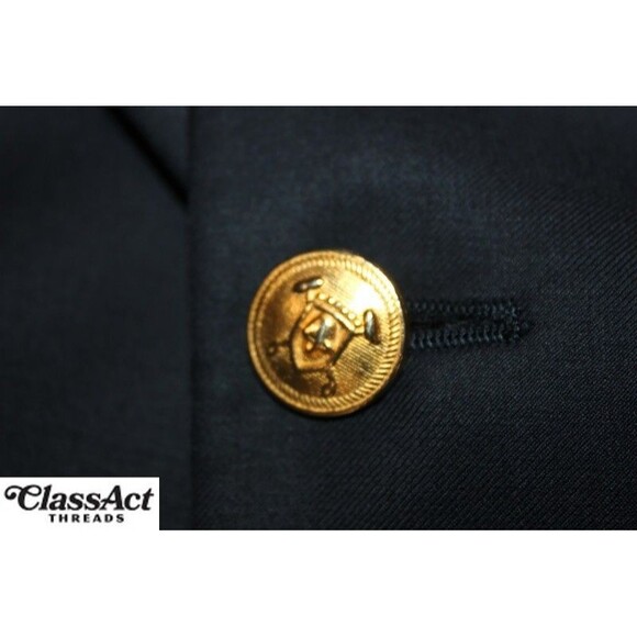 Lauren Ralph Lauren Pure New Wool Gold 2 Button Blazer Sport Coat Jacket 42R - Picture 6 of 11